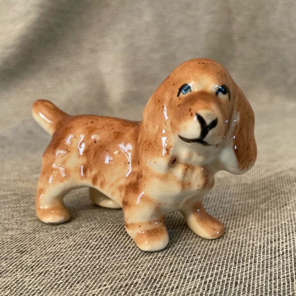 English Cocker Spaniel Dog Small Vintage Figure - Picture 1 of 12